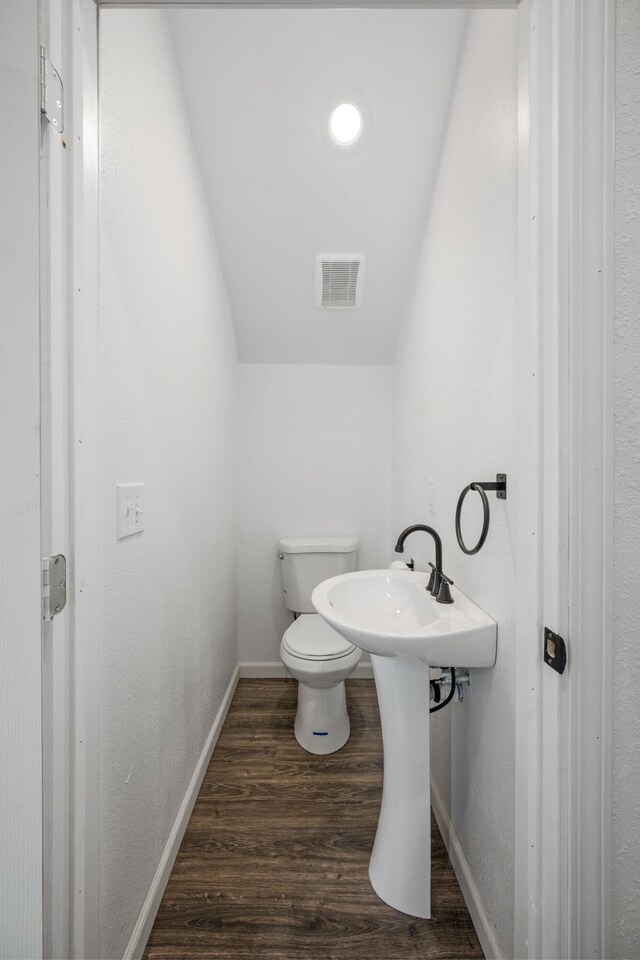 503 Valley View St, Carl Junction, MO 64834 - half bathroom featuring toilet and wood finished floors