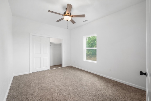503 Valley View St, Carl Junction, MO 64834 - unfurnished bedroom with carpet, a closet, and a ceiling fan