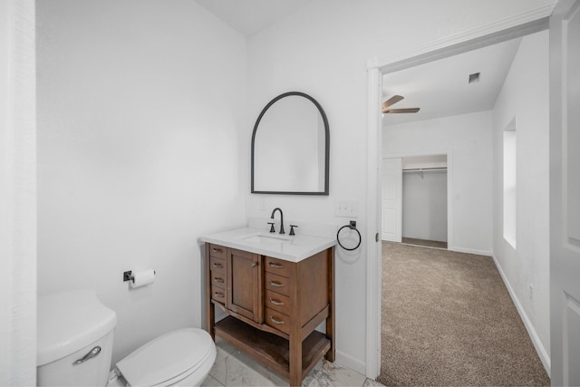 503 Valley View St, Carl Junction, MO 64834 - bathroom with vanity and a ceiling fan