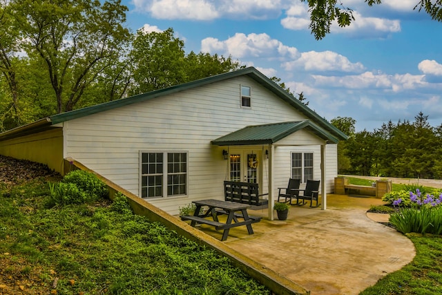 4216 Skyline Rd, Seymour, MO 65746 - back of house featuring a patio area and french doors