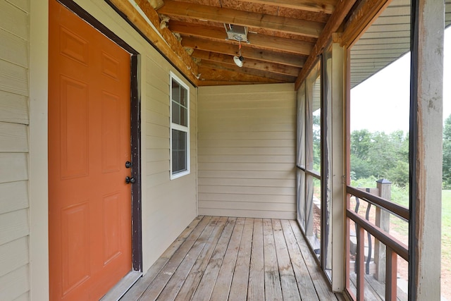 311 College St, Crane, MO 65633 - view of unfurnished sunroom