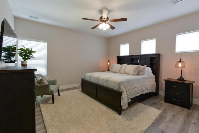 280 Lakefront Dr, Branson, MO 65616 - bedroom featuring light wood-style floors and a ceiling fan