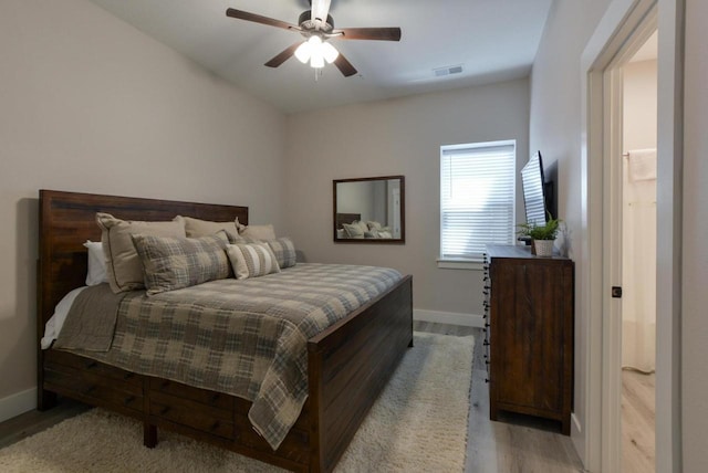 280 Lakefront Dr, Branson, MO 65616 - bedroom featuring light wood-style flooring and a ceiling fan