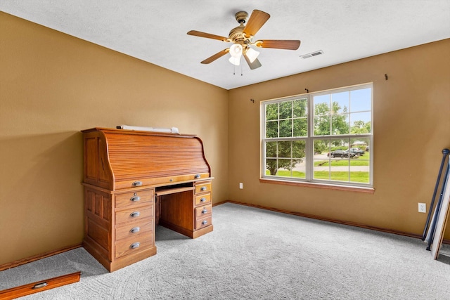 107 W Summit St, Aurora, MO 65605 - unfurnished office with light colored carpet and ceiling fan
