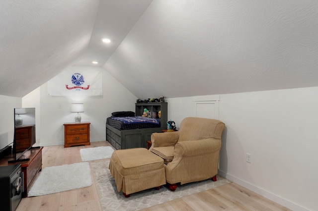 4360 State Highway Ww, Verona, MO 65769 - bedroom featuring light wood-style flooring, lofted ceiling, and recessed lighting