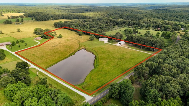 4360 State Highway Ww, Verona, MO 65769 - aerial overview of property's location featuring property boundaries highlighted and a nearby body of water