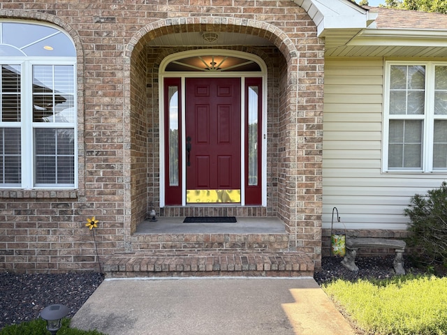 4849 W Rose Hill Rd, Billings, MO 65610 - property entrance featuring brick siding