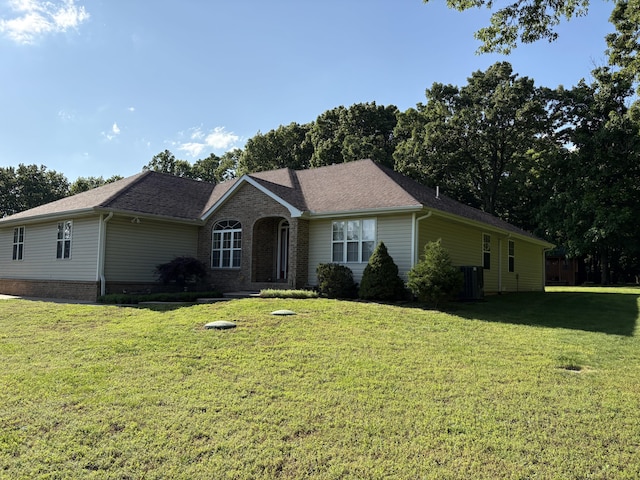 4849 W Rose Hill Rd, Billings, MO 65610 - ranch-style home featuring a front lawn and roof with shingles