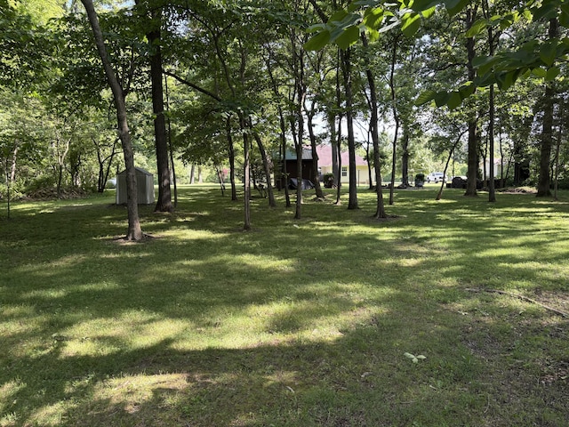 4849 W Rose Hill Rd, Billings, MO 65610 - view of green lawn featuring a storage shed