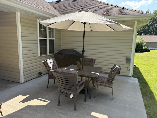 4849 W Rose Hill Rd, Billings, MO 65610 - view of patio featuring grilling area and outdoor dining space