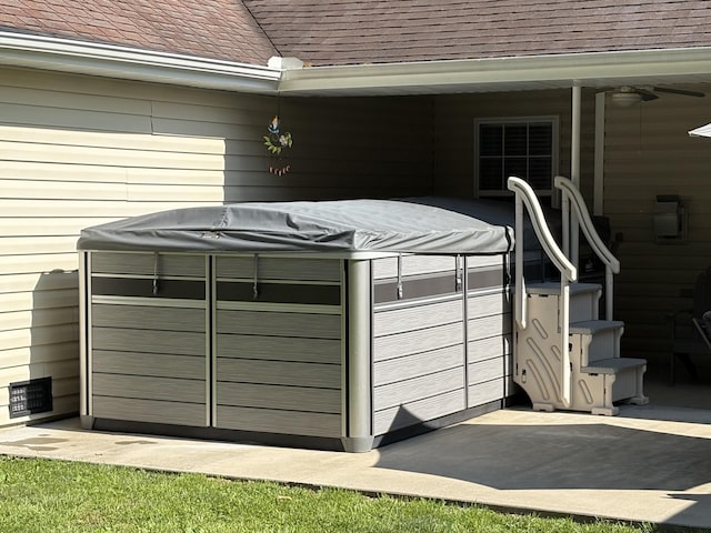 4849 W Rose Hill Rd, Billings, MO 65610 - garage with ceiling fan