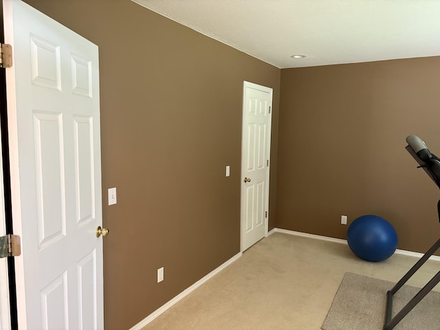 4849 W Rose Hill Rd, Billings, MO 65610 - exercise room with light colored carpet and baseboards