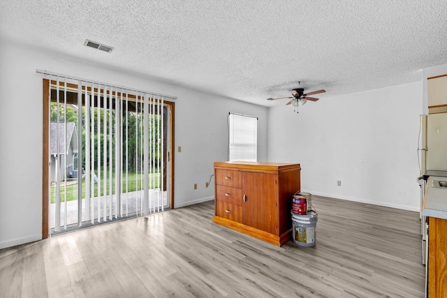 1 Memory Ln Unit 1, Branson, MO 65616 - unfurnished living room with healthy amount of natural light, light wood-type flooring, ceiling fan, and a textured ceiling