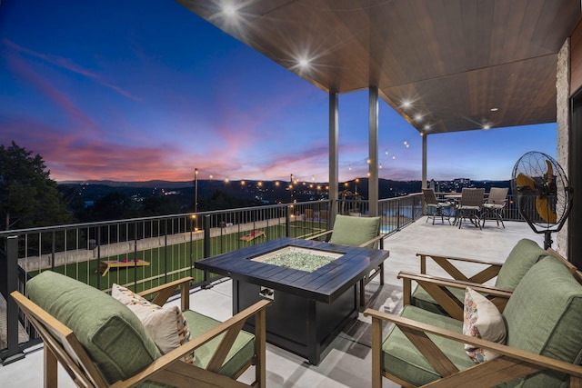 355 Catalina Dr, Branson, MO 65616 - view of patio with an outdoor living space with a fire pit and outdoor dining area