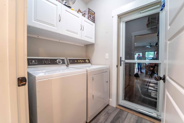 226 W Mount Vernon Rd, Billings, MO 65610 - washroom with cabinet space, independent washer and dryer, and wood finished floors