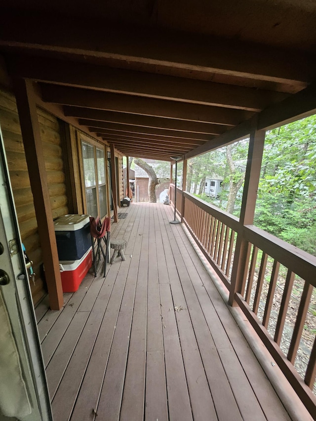 462 Jellystone Ave, Hollister, MO 65672 - view of wooden terrace