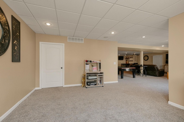 3223 W Melbourne St, Springfield, MO 65810 - interior space featuring carpet, a drop ceiling, and recessed lighting