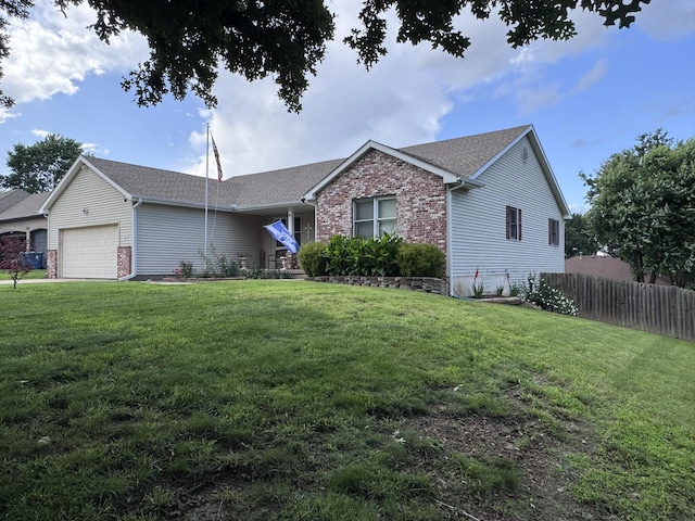 3517 Hackberry Ln, Joplin, MO 64801 - ranch-style home with a garage, brick siding, and a shingled roof