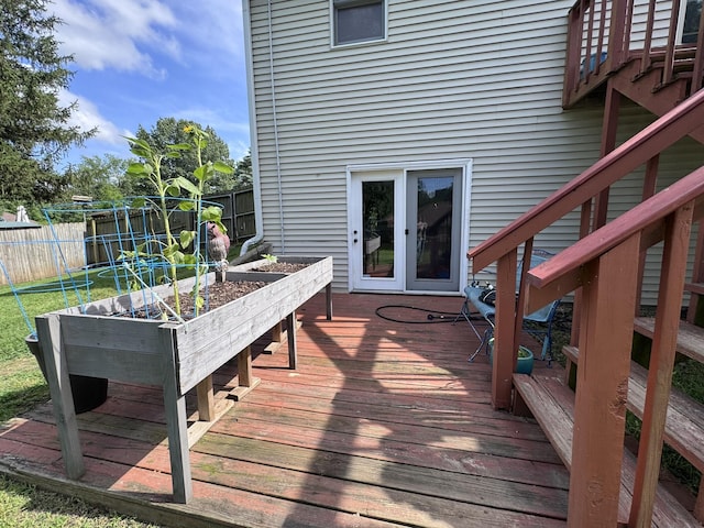 3517 Hackberry Ln, Joplin, MO 64801 - deck with a garden and french doors