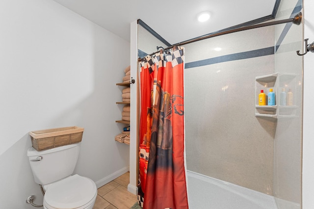 770 Mills Hollow Rd, Branson, MO 65616 - full bath with a shower with shower curtain and tile patterned flooring