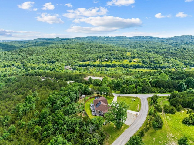 770 Mills Hollow Rd, Branson, MO 65616 - aerial view of a heavily wooded area and a mountain backdrop
