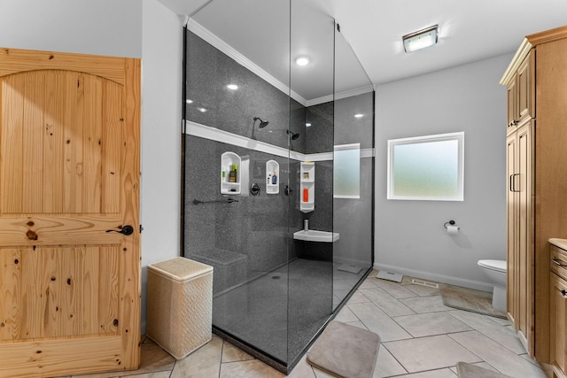 770 Mills Hollow Rd, Branson, MO 65616 - bathroom with a walk in shower and tile patterned floors