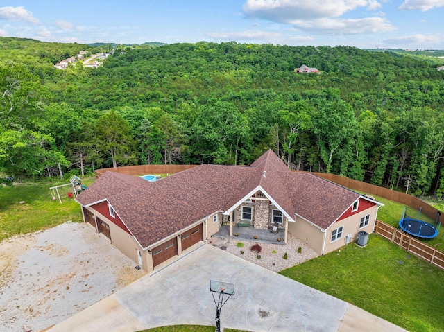 770 Mills Hollow Rd, Branson, MO 65616 - view from above of property with a forest
