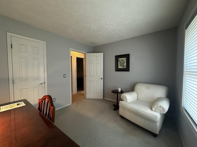 3454 W Countryside Dr, Springfield, MO 65807 - carpeted home office with baseboards and a textured ceiling