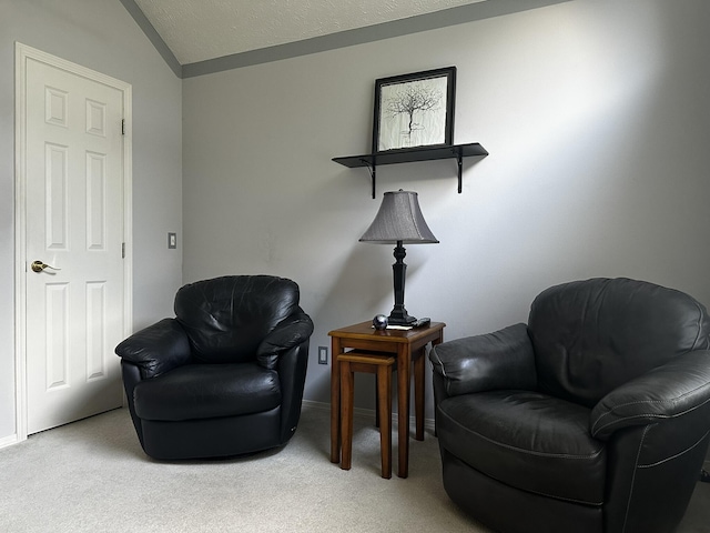 3454 W Countryside Dr, Springfield, MO 65807 - sitting room featuring carpet flooring and vaulted ceiling