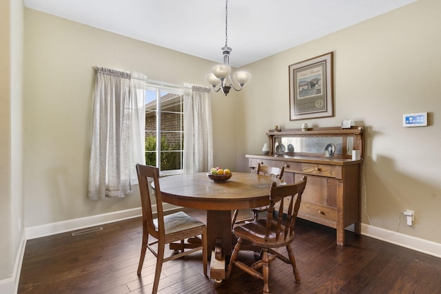 715 S Oak Terrace Dr, Nixa, MO 65714 - dining room featuring a chandelier and dark wood finished floors