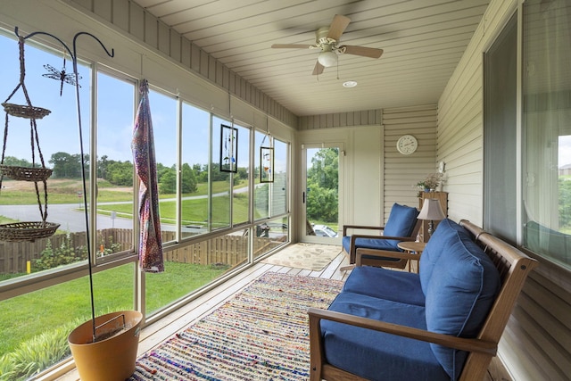 715 S Oak Terrace Dr, Nixa, MO 65714 - sunroom with a ceiling fan