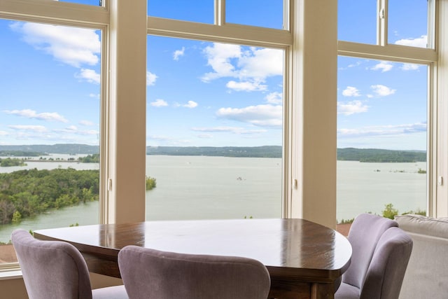 200 Majestic Dr Unit 1-303, Branson, MO 65616 - dining room with a water view and plenty of natural light