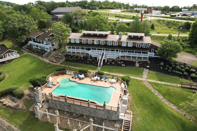 14 Little Creek Ln, Kimberling City, MO 65686 - bird's eye view of a pool