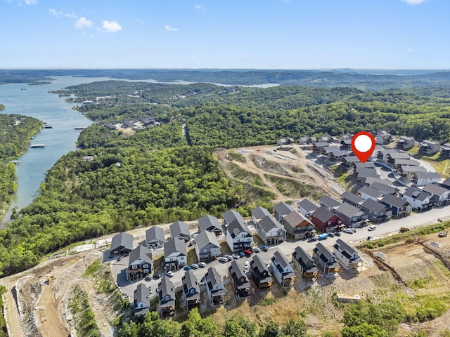 34 Shellie Ln, Branson, MO 65616 - aerial view of property and surrounding area featuring a large body of water and nearby suburban area