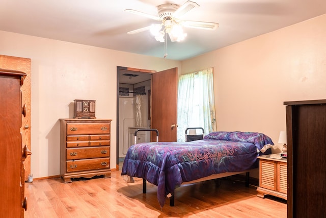 705 Preacher Roe Blvd, West Plains, MO 65775 - bedroom with light wood-type flooring and ceiling fan