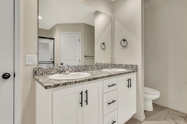 921 S Deerfield Ct, Nixa, MO 65714 - full bathroom with double vanity and marble finish floors