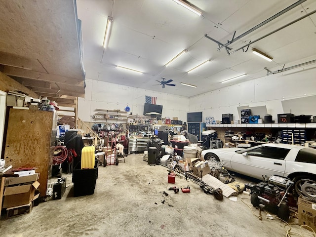 1235 W State Route 17, Houston, MO 65483 - garage with a ceiling fan