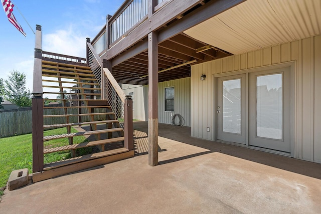 628 N Alexandria St, Nixa, MO 65714 - view of patio / terrace featuring stairs