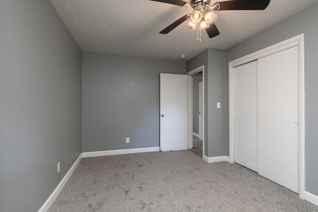 3512 S Ferguson Ave, Springfield, MO 65807 - unfurnished bedroom featuring carpet flooring, a closet, and ceiling fan