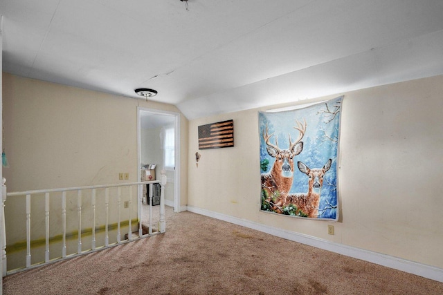 106 S Gilmore St, Miller, MO 65707 - hallway with carpet and lofted ceiling