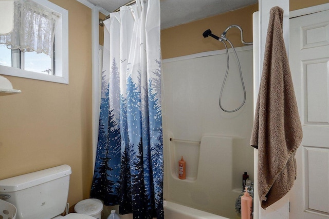 106 S Gilmore St, Miller, MO 65707 - bathroom with toilet and shower / bath combination with curtain