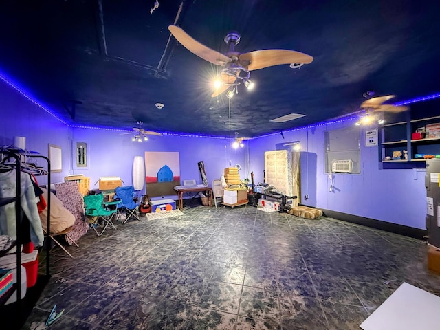 6424 W Farm Rd Unit 140, Springfield, MO 65802 - playroom featuring ceiling fan and electric panel