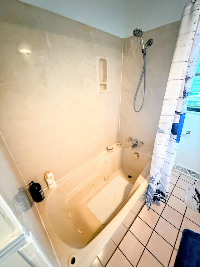 6424 W Farm Rd Unit 140, Springfield, MO 65802 - bathroom featuring tile patterned flooring and a combined bath / shower with jetted tub