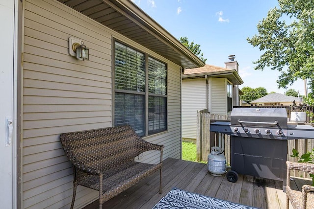 828 S Chinkapin Ave, Nixa, MO 65714 - wooden terrace with a grill