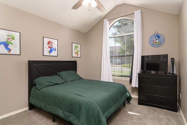 828 S Chinkapin Ave, Nixa, MO 65714 - carpeted bedroom featuring lofted ceiling and ceiling fan