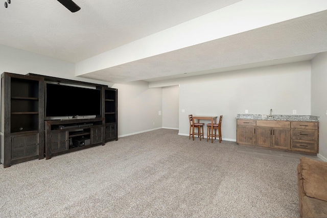 2801 E Bradford St, Republic, MO 65738 - living room with bar with sink and light carpet
