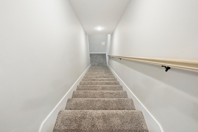 2801 E Bradford St, Republic, MO 65738 - staircase with baseboards and carpet