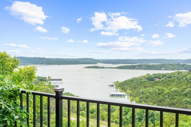 215 Split Rock Dr, Hollister, MO 65672 - water view featuring a forest