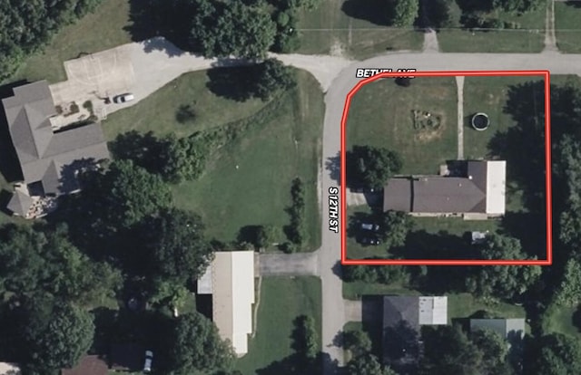 1160 Bethel Ave, Mammoth Spring, AR 72554 - aerial overview of property's location with property boundaries highlighted