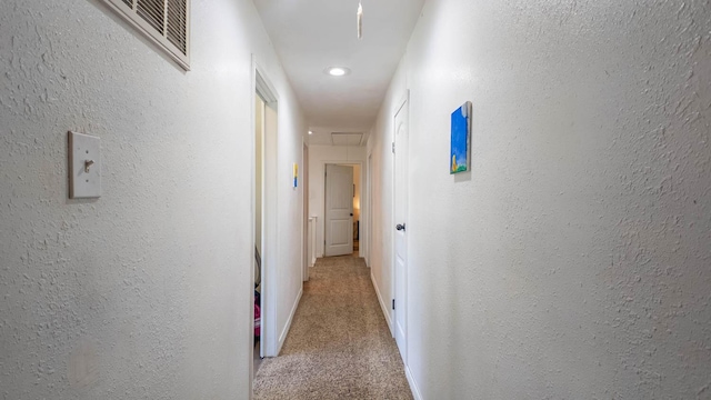 1160 Bethel Ave, Mammoth Spring, AR 72554 - hall with attic access and carpet floors